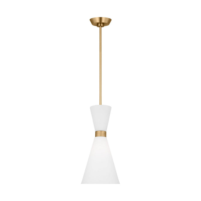 Myhouse Lighting Visual Comfort Studio - DJP1101SB - One Light Pendant - Belcarra - Satin Brass