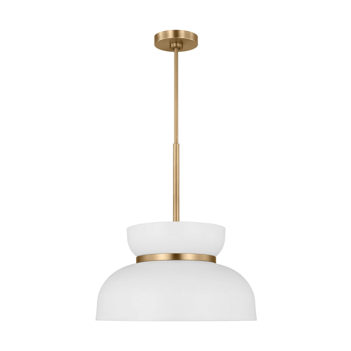 Myhouse Lighting Visual Comfort Studio - DJP1111SBMWT - One Light Pendant - Pemberton - Matte White