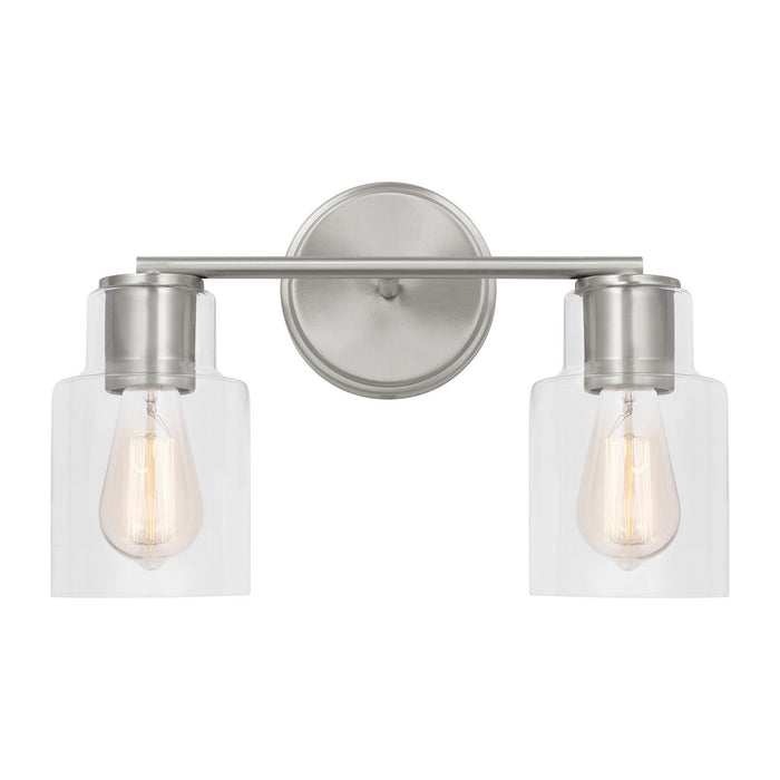 Myhouse Lighting Visual Comfort Studio - DJV1002BS - Two Light Bath - Sayward - Brushed Steel