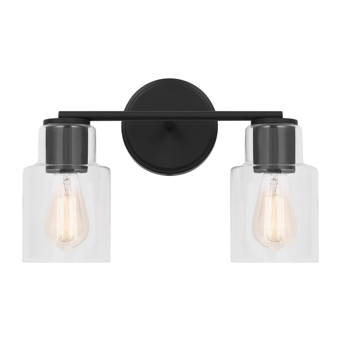 Myhouse Lighting Visual Comfort Studio - DJV1002MBK - Two Light Bath - Sayward - Midnight Black