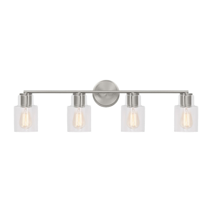 Myhouse Lighting Visual Comfort Studio - DJV1004BS - Four Light Bath - Sayward - Brushed Steel