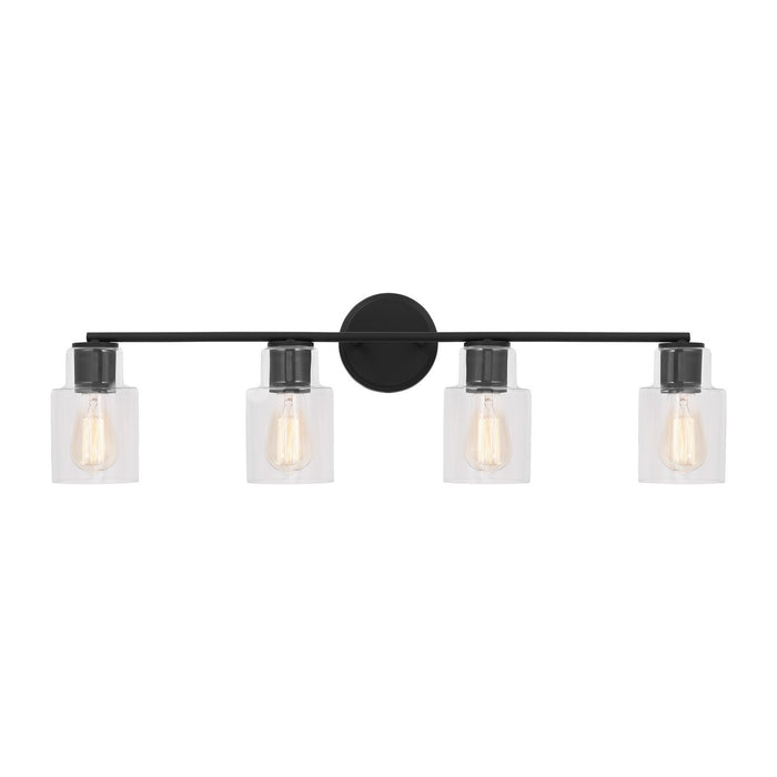 Myhouse Lighting Visual Comfort Studio - DJV1004MBK - Four Light Bath - Sayward - Midnight Black