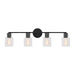 Myhouse Lighting Visual Comfort Studio - DJV1004MBK - Four Light Bath - Sayward - Midnight Black