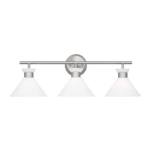 Myhouse Lighting Visual Comfort Studio - DJV1013BS - Three Light Bath - Belcarra - Brushed Steel