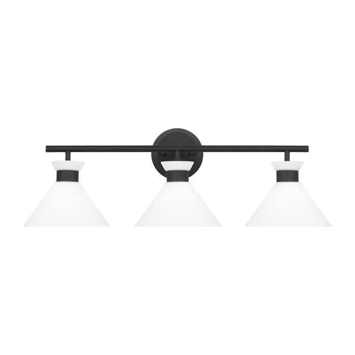 Myhouse Lighting Visual Comfort Studio - DJV1013MBK - Three Light Bath - Belcarra - Midnight Black