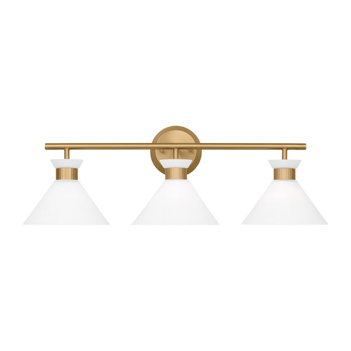 Myhouse Lighting Visual Comfort Studio - DJV1013SB - Three Light Bath - Belcarra - Satin Brass