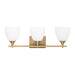 Myhouse Lighting Visual Comfort Studio - DJV1023SB - Three Light Bath - Toffino - Satin Brass