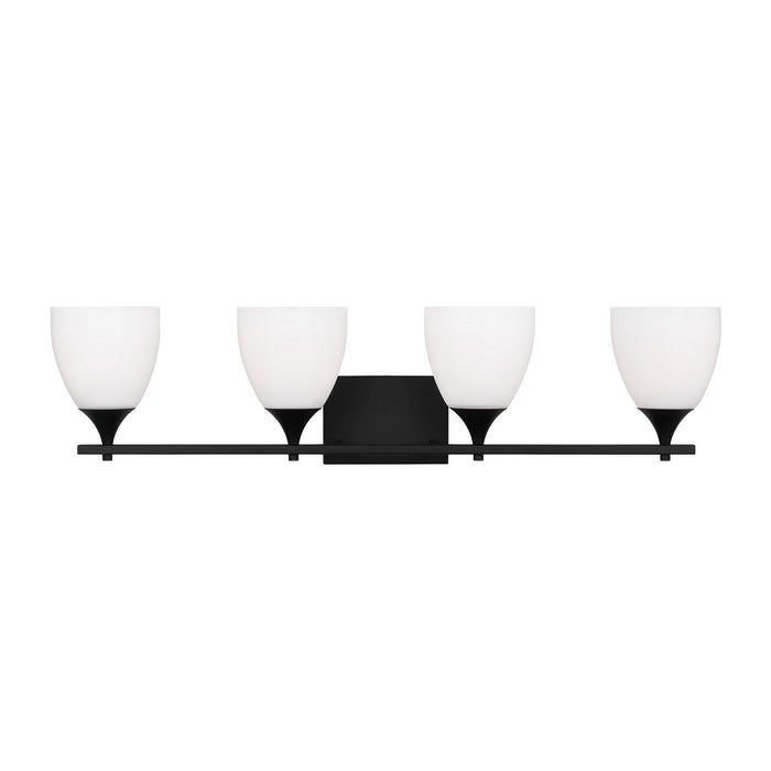 Myhouse Lighting Visual Comfort Studio - DJV1024MBK - Four Light Bath - Toffino - Midnight Black