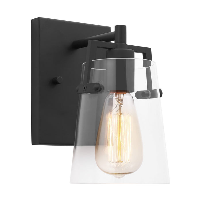 Myhouse Lighting Visual Comfort Studio - DJV1031MBK - One Light Wall Sconce - Crofton - Midnight Black