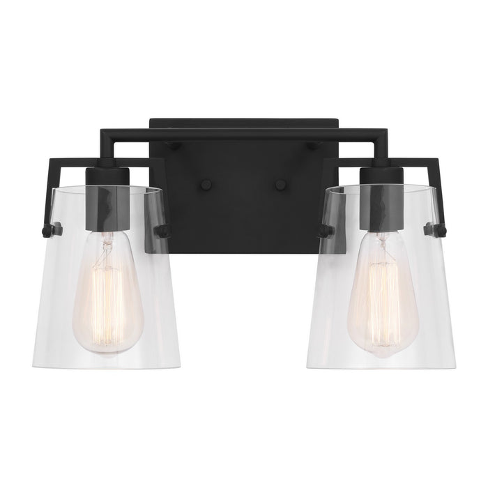 Myhouse Lighting Visual Comfort Studio - DJV1032MBK - Two Light Bath - Crofton - Midnight Black