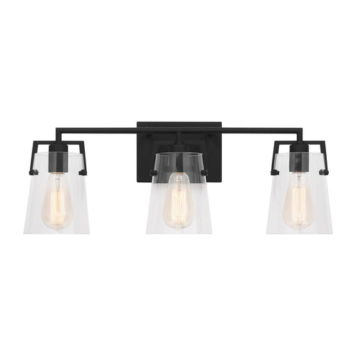 Myhouse Lighting Visual Comfort Studio - DJV1033MBK - Three Light Bath - Crofton - Midnight Black