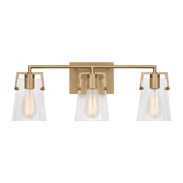 Myhouse Lighting Visual Comfort Studio - DJV1033SB - Three Light Bath - Crofton - Satin Brass