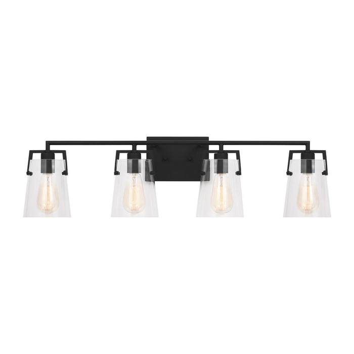 Myhouse Lighting Visual Comfort Studio - DJV1034MBK - Four Light Bath - Crofton - Midnight Black