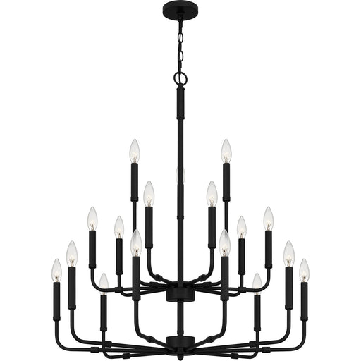 Myhouse Lighting Quoizel - ABR5132MBK - 18 Light Chandelier - Abner - Matte Black