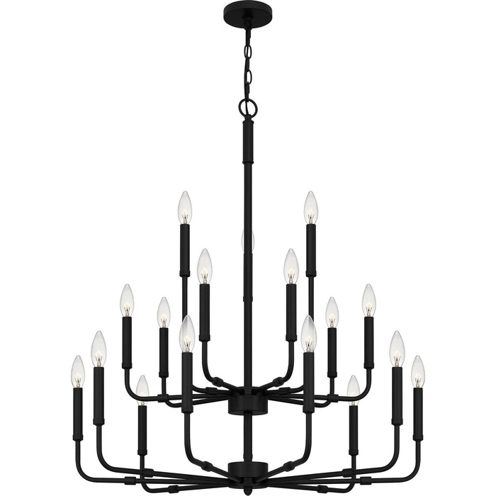 Myhouse Lighting Quoizel - ABR5132MBK - 18 Light Chandelier - Abner - Matte Black