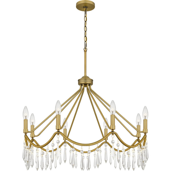 Myhouse Lighting Quoizel - AID5030AB - Eight Light Chandelier - Airedale - Aged Brass