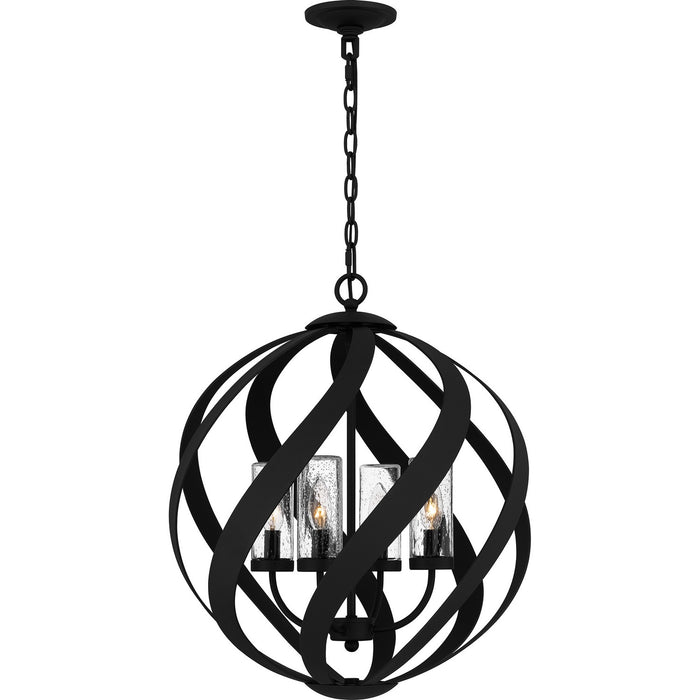 Myhouse Lighting Quoizel - BMS2820EK - Four Light Pendant - Blacksmith - Earth Black