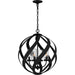 Myhouse Lighting Quoizel - BMS2820EK - Four Light Pendant - Blacksmith - Earth Black