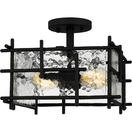 Myhouse Lighting Quoizel - DPN1713MBK - Two Light Semi Flush Mount - Daphne - Matte Black