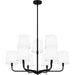 Myhouse Lighting Quoizel - GGR5032MBK - Nine Light Chandelier - Gallagher - Matte Black