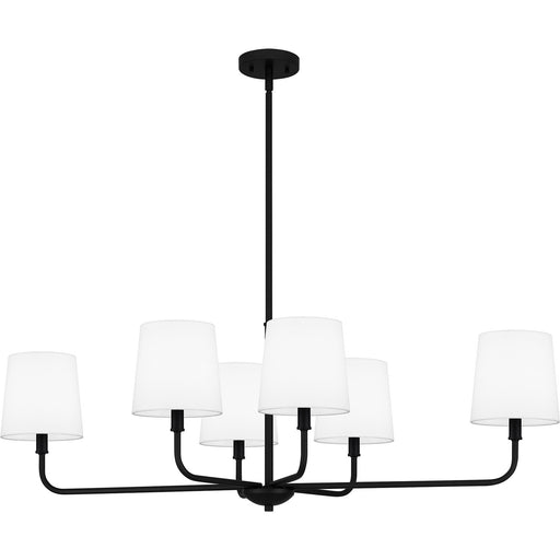 Myhouse Lighting Quoizel - GGR642MBK - Six Light Linear Chandelier - Gallagher - Matte Black