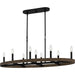 Myhouse Lighting Quoizel - HDR842MBK - Nine Light Linear Chandelier - Hendrix - Matte Black