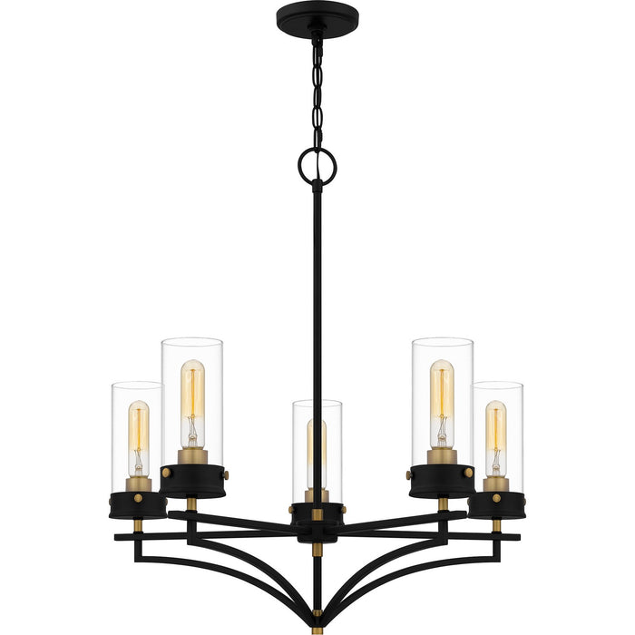 Myhouse Lighting Quoizel - HLS5026MBK - Five Light Chandelier - Hillside - Matte Black