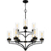 Myhouse Lighting Quoizel - HLS5031MBK - Nine Light Chandelier - Hillside - Matte Black