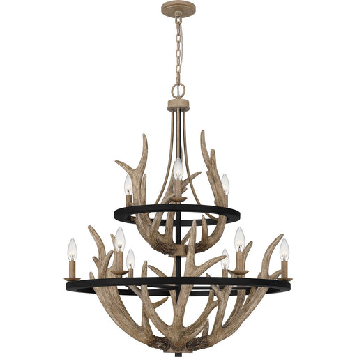 Myhouse Lighting Quoizel - JR5032EK - Nine Light Chandelier - Journey - Earth Black