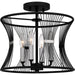 Myhouse Lighting Quoizel - LEI1714MBK - Four Light Semi Flush Mount - Leiland - Matte Black