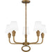 Myhouse Lighting Quoizel - MAO5026WS - Five Light Chandelier - Mallory - Weathered Brass