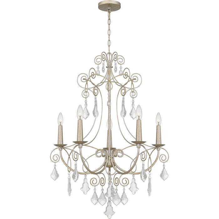 Myhouse Lighting Quoizel - MER5028VG - Five Light Chandelier - Merida - Vintage Gold