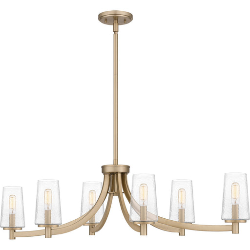 Myhouse Lighting Quoizel - MIC638BGD - Six Light Linear Chandelier - Miccio - Bronze Gold