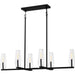 Myhouse Lighting Quoizel - MUT640MBK - Six Light Linear Chandelier - Malamute - Matte Black