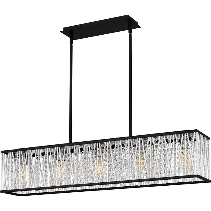 Myhouse Lighting Quoizel - PCCET538MBK - Five Light Linear Chandelier - Celeste - Matte Black