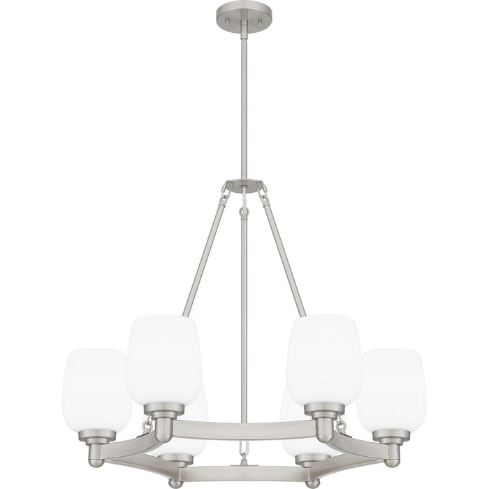 Myhouse Lighting Quoizel - PNG5028BN - Six Light Chandelier - Penning - Brushed Nickel