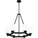 Myhouse Lighting Quoizel - PNG5028MBK - Six Light Chandelier - Penning - Matte Black