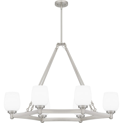 Myhouse Lighting Quoizel - PNG638BN - Six Light Linear Chandelier - Penning - Brushed Nickel