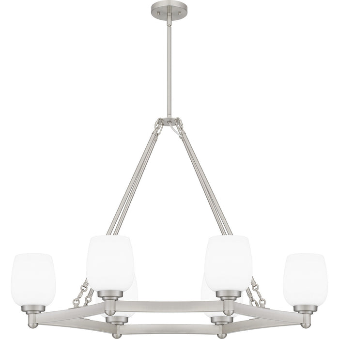 Myhouse Lighting Quoizel - PNG638BN - Six Light Linear Chandelier - Penning - Brushed Nickel