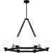 Myhouse Lighting Quoizel - PNG638MBK - Six Light Linear Chandelier - Penning - Matte Black