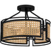 Myhouse Lighting Quoizel - PYA1714MBK - Three Light Semi Flush Mount - Priya - Matte Black