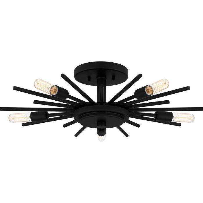 Myhouse Lighting Quoizel - QSF6158MBK - Five Light Semi Flush Mount - Quoizel Semi-Flush Mount - Matte Black