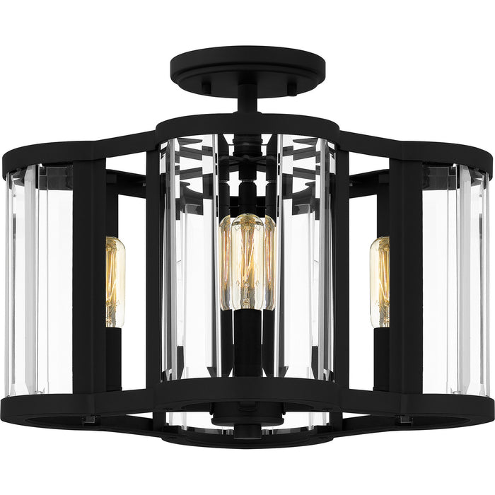 Myhouse Lighting Quoizel - QSF6193MBK - Four Light Semi Flush Mount - Quoizel Semi-Flush Mount - Matte Black