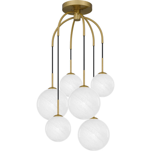 Myhouse Lighting Quoizel - QSF6198AB - Six Light Pendant - Quoizel Semi-Flush Mount - Aged Brass