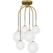 Myhouse Lighting Quoizel - QSF6198AB - Six Light Pendant - Quoizel Semi-Flush Mount - Aged Brass