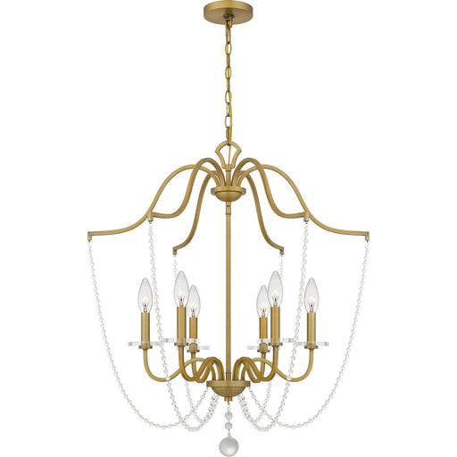 Myhouse Lighting Quoizel - SDY5028AB - Six Light Chandelier - Sunday - Aged Brass