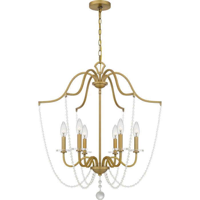 Myhouse Lighting Quoizel - SDY5028AB - Six Light Chandelier - Sunday - Aged Brass