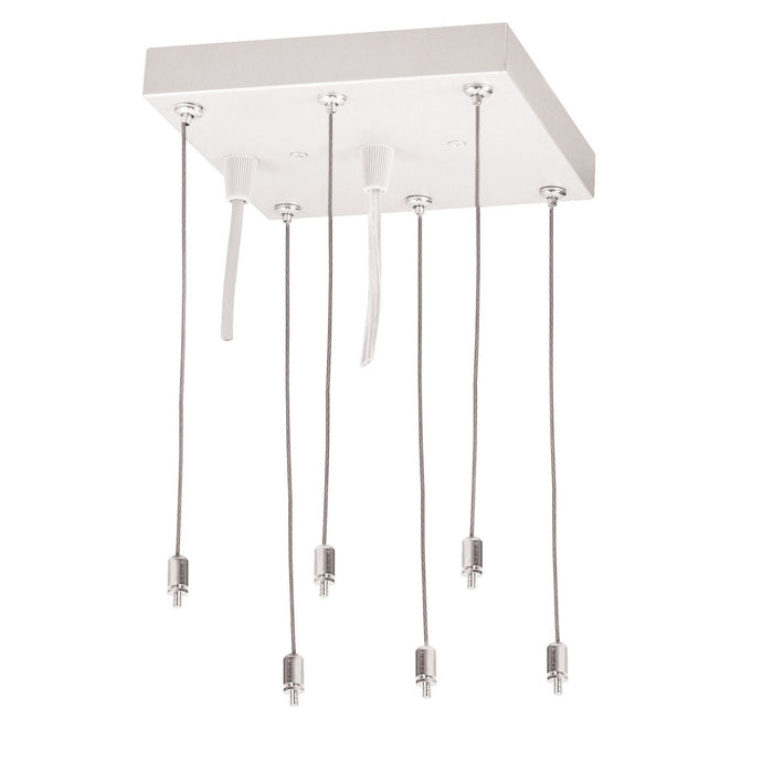 Myhouse Lighting Nora Lighting - NPDBL-PKW - Pendant Mounting Kit with Canopy for LED Back-Lit Panel - LED Lay-In Panel Light - White