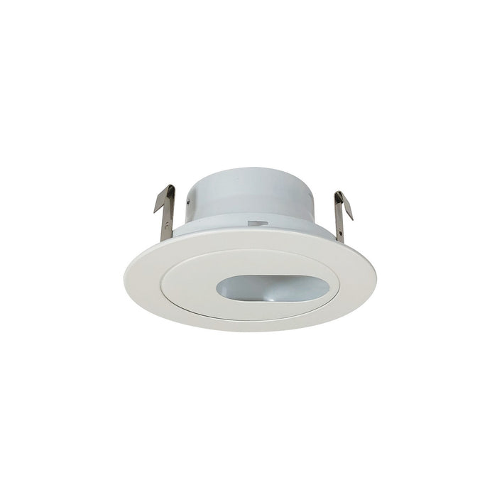Myhouse Lighting Nora Lighting - NS-47 - 4" Surface Adjustable Slot Aperture Trim W/ Metal Ring - Rec Inc 4" Trim - White