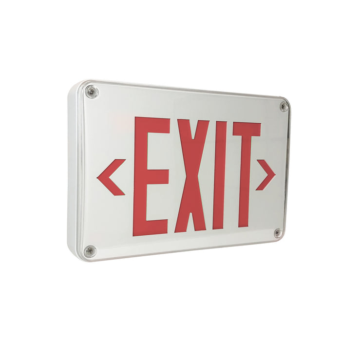 Myhouse Lighting Nora Lighting - NX-617-LED/R-CC - LED Self-Diagnostic Exit & Emergency Sign w/ Battery Backup - Exit - White